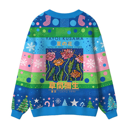 Uglysweatershops Summer Flowers Vintage Ugly Cardigan Sweater
