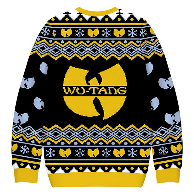 Uglysweatershops Snowflakes Yellow Black Christmas Ugly Sweatshirt