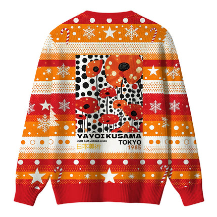 Uglysweatershops Art Flower Vintage Christmas Ugly Sweater