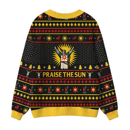 Uglysweatershops Praise the Sun Ugly Cardigan Sweater