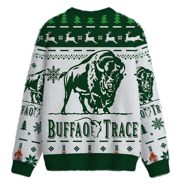 Uglysweatershops Trace Vintage Fuzzy Christmas Ugly Sweatshirt