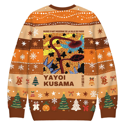 Uglysweatershops Dotted Art Flower Christmas Ugly Sweatshirt