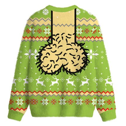 Uglysweatershops Dicky Meme Fuzzy Christmas Ugly Sweatshirt