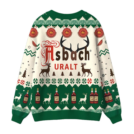 Uglysweatershops Brown Deer Ugly Cardigan Sweater