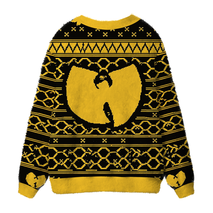 Uglysweatershops Killer Bees Fuzzy Ugly Cardigan Sweatshirt