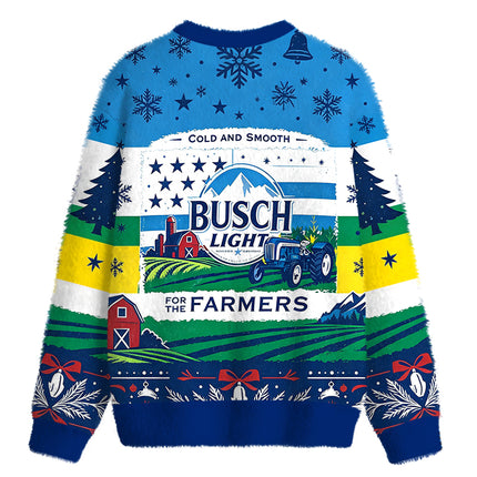 Uglysweatershops For the Farmers Fuzzy Christmas Ugly Sweatshirt