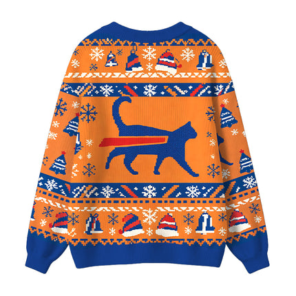 Uglysweatershops Bills Funny Meme Ugly Cardigan Sweater