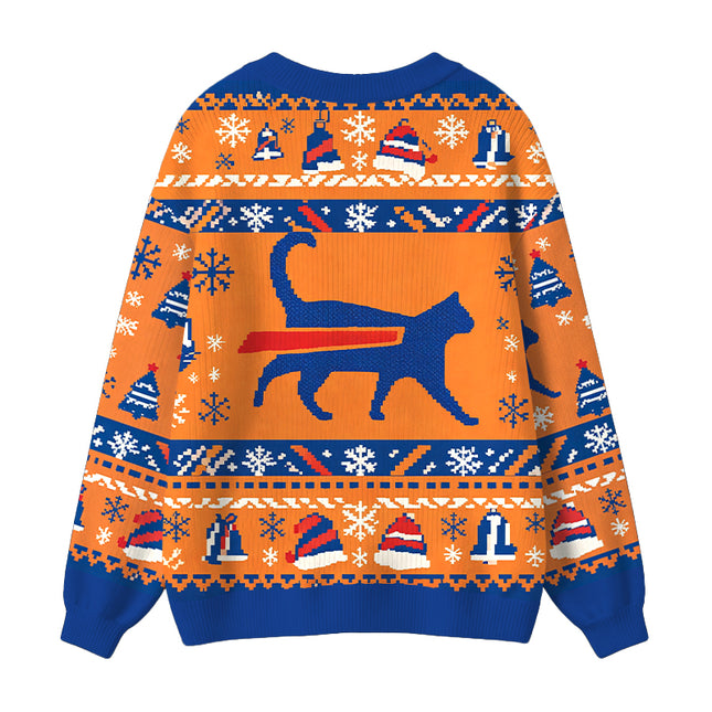 Uglysweatershops Bills Funny Meme Ugly Cardigan Sweater