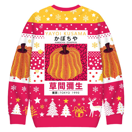 Uglysweatershops Art Golden Pumpkin Christmas Ugly Sweatshirt
