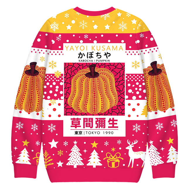 Uglysweatershops Art Golden Pumpkin Christmas Ugly Sweatshirt