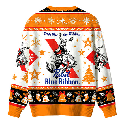 Uglysweatershops Vintage Rodeo Cowboy Ride Christmas Ugly Sweater