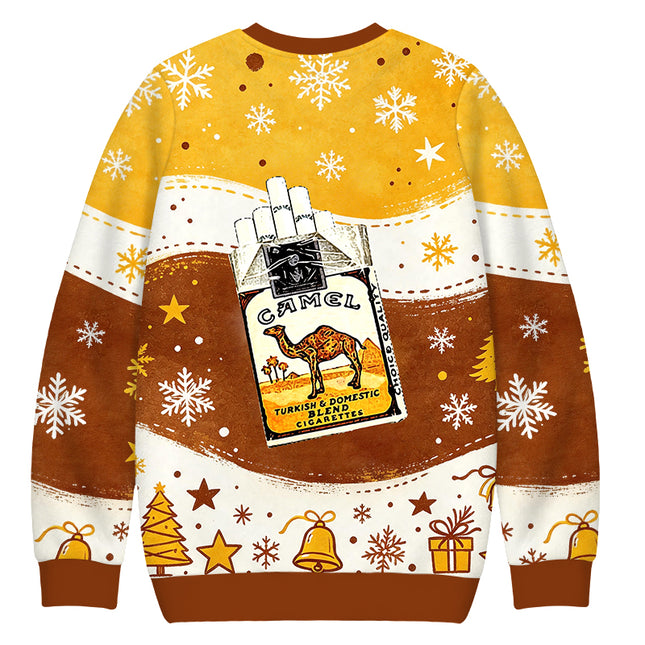 Uglysweatershops Brand Cigarettes Christmas Ugly Sweatshirt