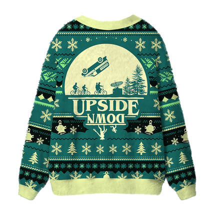 Uglysweatershops Stranger Funny Fuzzy Ugly Cardigan Sweatshirt