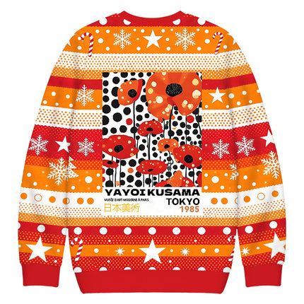 Uglysweatershops Art Flower Vintage Christmas Ugly Sweatshirt