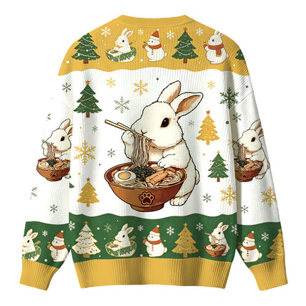 Uglysweatershops Bunny:One More Bowl Christmas Ugly Sweater