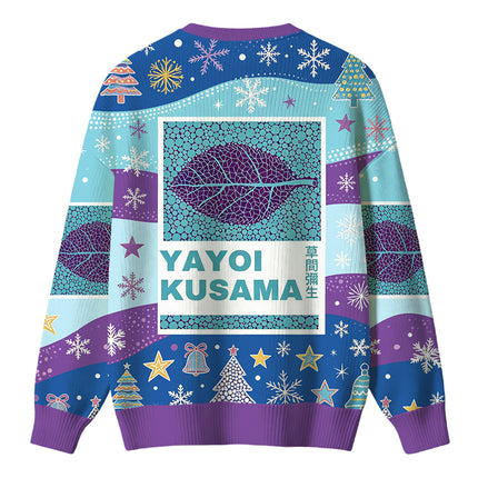 Uglysweatershops Purple Leafe Christmas Ugly Sweater