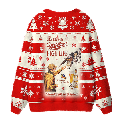 Uglysweatershops Hunting Vintag Fuzzy Ugly Cardigan Sweatshirt
