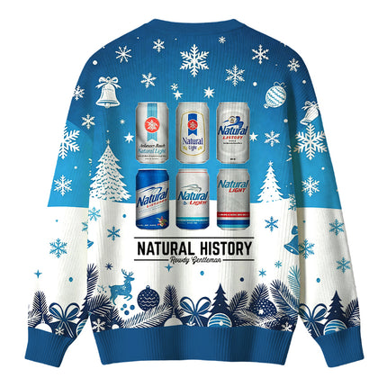 Uglysweatershops Vintage Retro Beer Can Collection Christmas Ugly Sweater