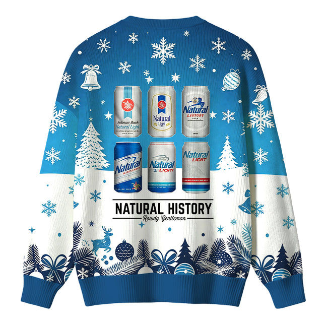 Uglysweatershops Vintage Retro Beer Can Collection Christmas Ugly Sweater