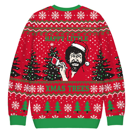 Uglysweatershops Happy Little Xmas Trees Christmas Ugly Sweatshirt