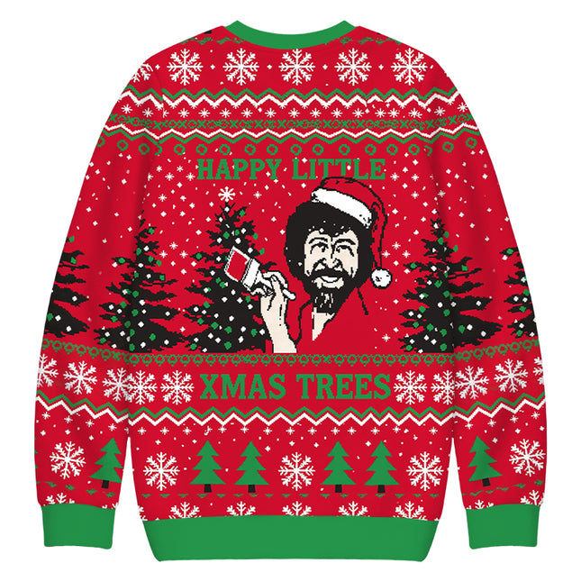 Uglysweatershops Happy Little Xmas Trees Christmas Ugly Sweatshirt