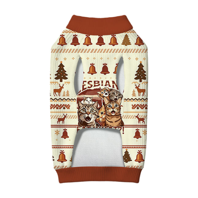 Uglysweatershops Lesbians Eat What Funny Dog & Cat Pet Sweater