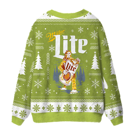 Uglysweatershops Bigfoot Wild Forest Fuzzy Ugly Cardigan Sweatshirt
