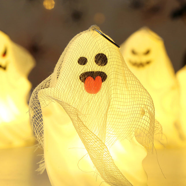 Uglysweatershops Halloween 4-Pack Cute Emoji Mischievous Electronic Candle Lamp