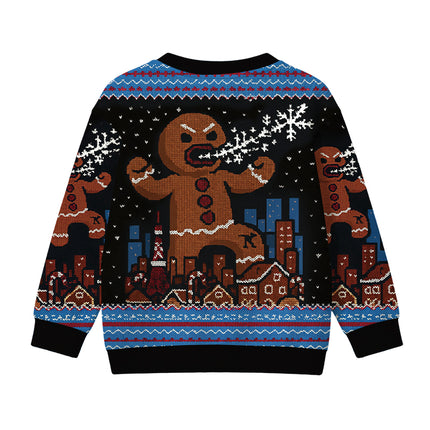 Uglysweatershops Gingerbread Monster Kids Ugly Sweater