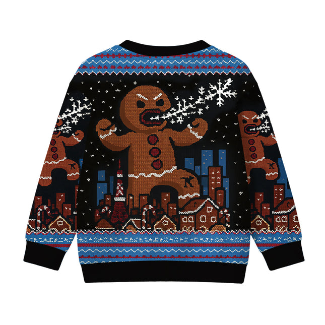 Uglysweatershops Gingerbread Monster Kids Ugly Sweater
