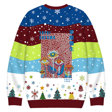 Uglysweatershops Dotted Eyes Christmas Ugly Sweatshirt