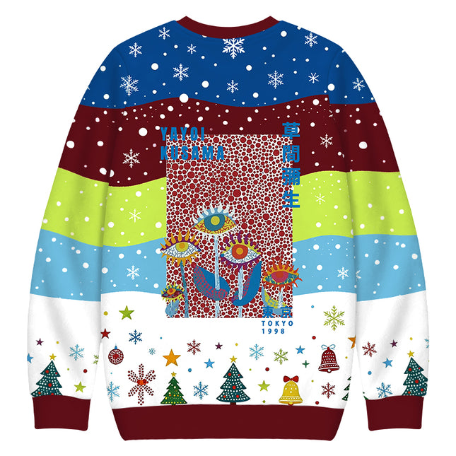 Uglysweatershops Dotted Eyes Christmas Ugly Sweatshirt