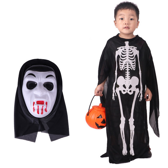 Uglysweatershops Halloween Children's Skeleton Ghost Costume