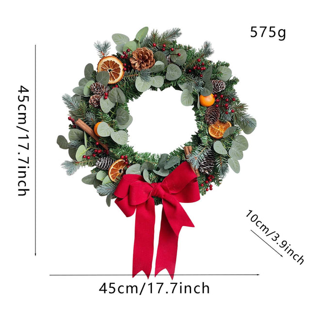 Uglysweatershops Christmas Eucalyptus Dried Orange Blossom Wreath