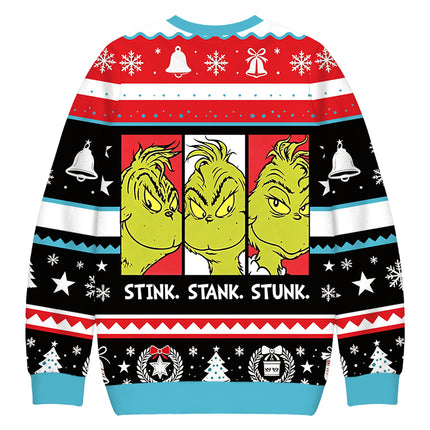 Uglysweatershops Stink Stank Stunk Christmas Ugly Sweatshirt