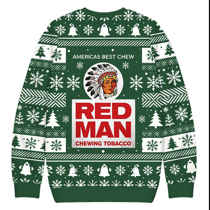 Uglysweatershops Tobacco Vintage Christmas Ugly Sweatshirt