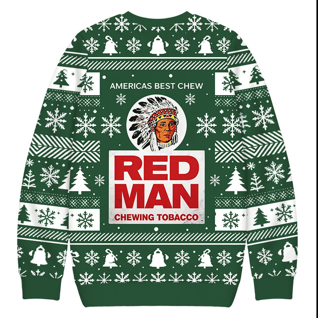 Uglysweatershops Tobacco Vintage Christmas Ugly Sweatshirt