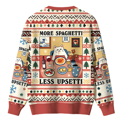 Uglysweatershops More Spaghetti Less Upsetti Christmas Ugly Sweater