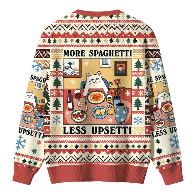 Uglysweatershops More Spaghetti Less Upsetti Christmas Ugly Sweater