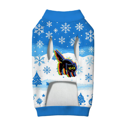 Uglysweatershops Technicat Glitch Dog & Cat Pet Sweater