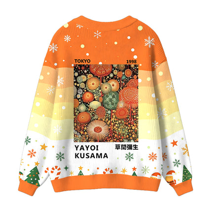 Uglysweatershops Dotted Bloom Ugly Cardigan Sweater