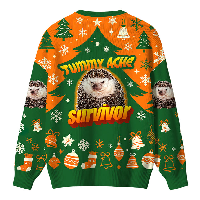 Uglysweatershops Tummy Ache Survivor Meme Christmas Ugly Sweater