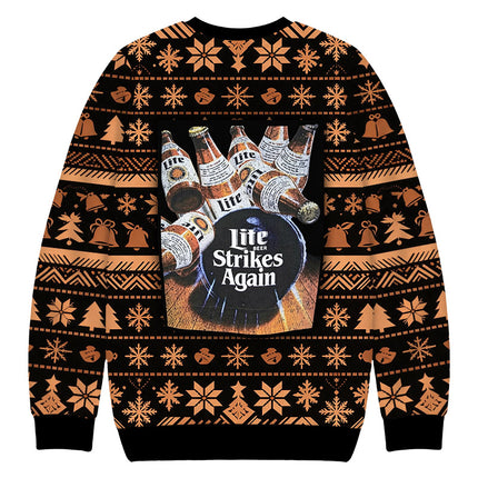 Uglysweatershops Brew Strikes Again Bowling Christmas Ugly Sweatshirt