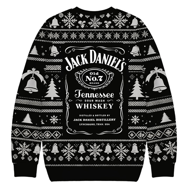 Uglysweatershops Vintage Distillery Label Aesthetic Christmas Ugly Sweatshirt