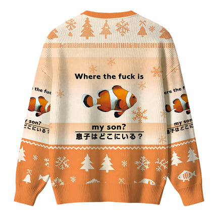 Uglysweatershops Fish Looking For Son Christmas Ugly Sweater