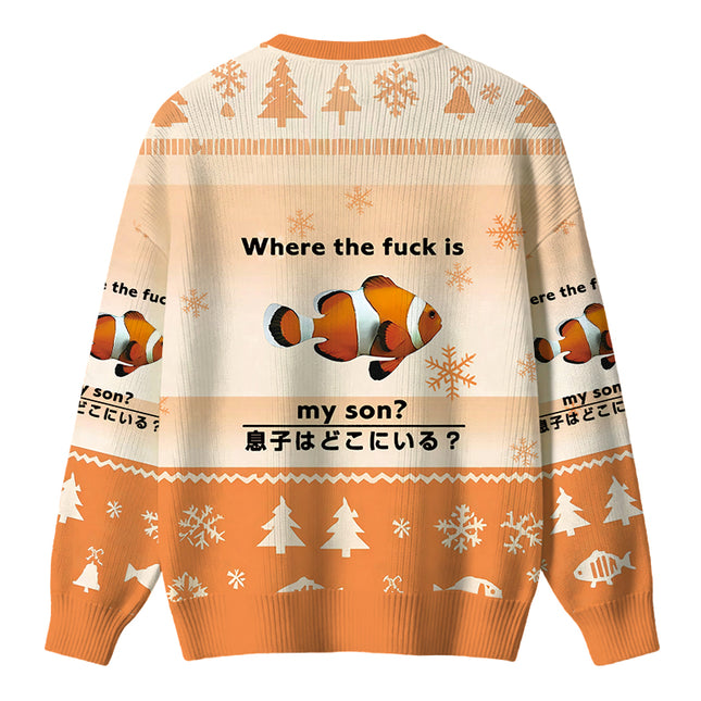 Uglysweatershops Fish Looking For Son Christmas Ugly Sweater