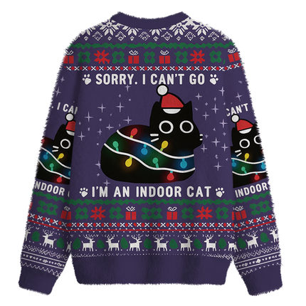 Uglysweatershops Everything Is Fine Funny Fuzzy Christmas Ugly Sweatshirt