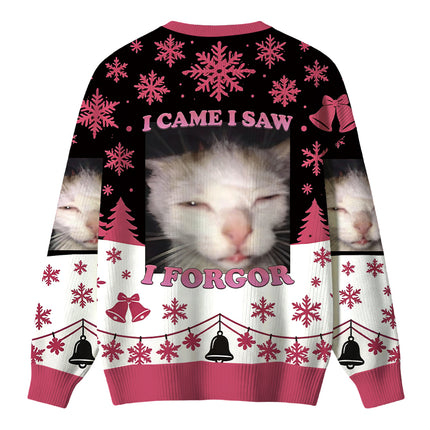Uglysweatershops I Forgor Funny Cat Meme Christmas Ugly Sweater