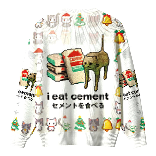 Uglysweatershops I Eat Cement Christmas Ugly Sweater