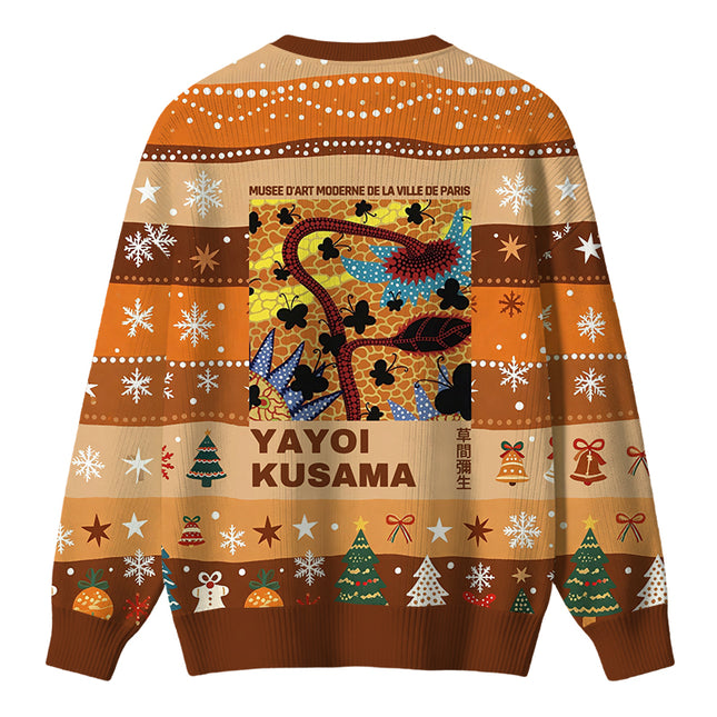 Uglysweatershops Dotted Art Flower Christmas Ugly Sweater